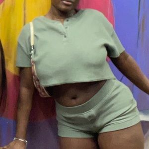 ZARA two piece co ord short set.